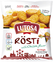 Lutosa Rosti with Onion Packaging