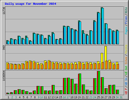 Daily usage for November 2024