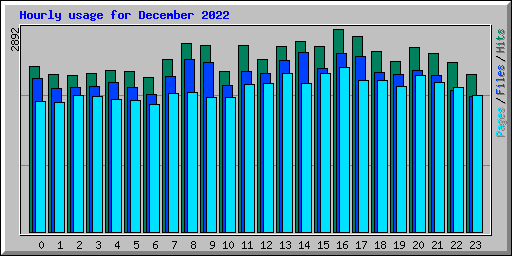 Hourly usage for December 2022
