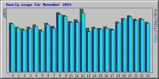 Hourly usage for November 2023