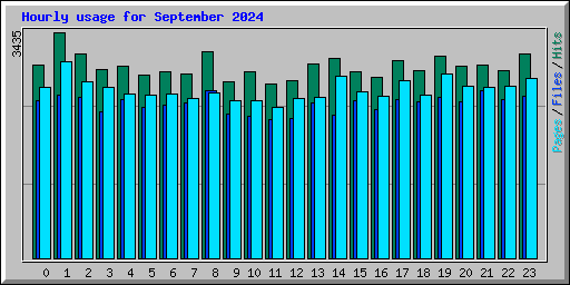 Hourly usage for September 2024